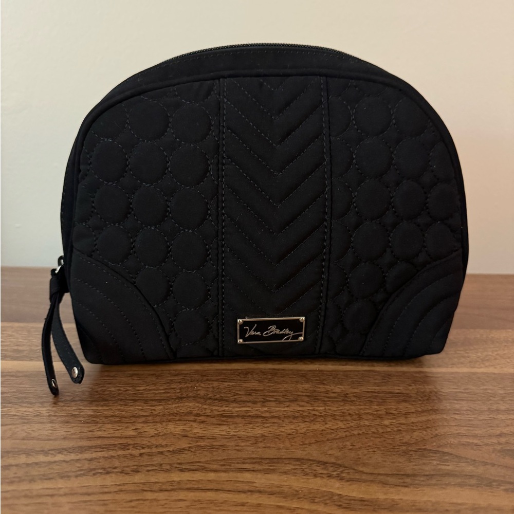Vera Bradley Black Makeup/Cosmetic Toiletries Bag Case